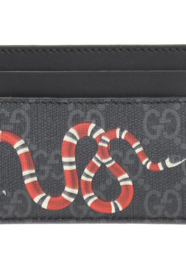 Gucci card wallet snake best sale